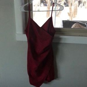 Fashion nova suede maroon dress